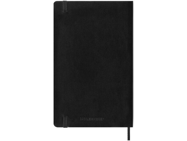 Agenda diaria Moleskine tapa blanda 2026 papel FSC Negro intenso detalle 2