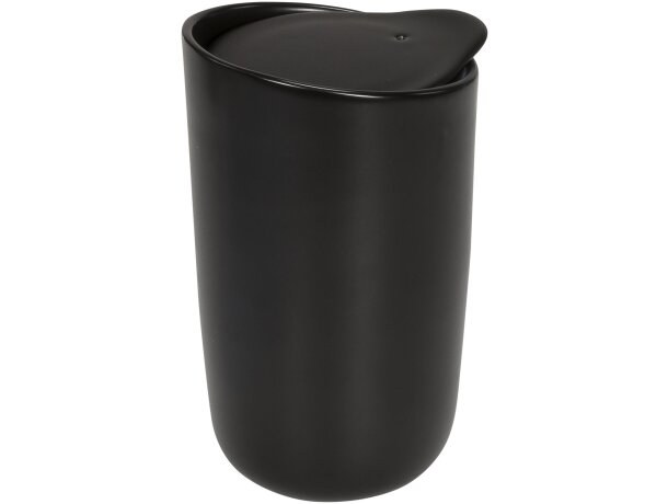 Vaso de cerámica de doble pared de 410 ml Mysa Negro intenso detalle 5