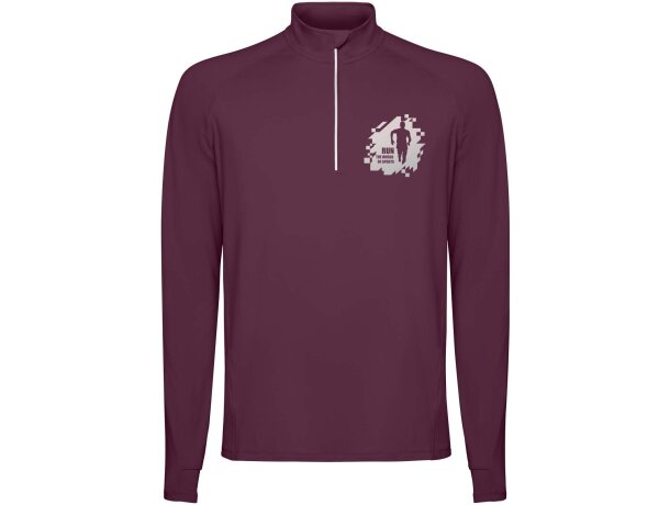 Sudadera técnica hombre Estambul con media cremallera Roly detalle 9