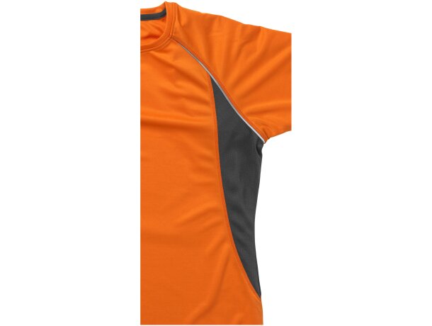 Camiseta técnica Quebec de manga corta blanca detalles de color de mujer Naranja/antracita detalle 7