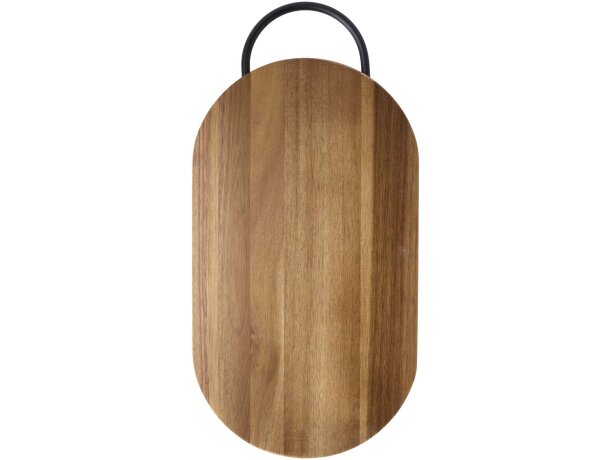 Tabla de cortar de madera de acacia con cuchillo para pan Madera detalle 2