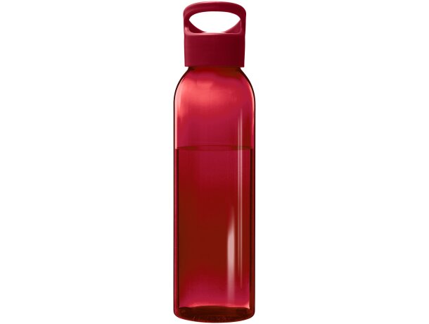 Botella de 650 ml con tapa de rosca personalizada grabado rojo