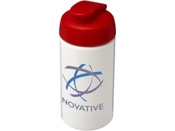 H2O Active® Bop Bidón deportivo con Tapa Flip de 500 ml Blanco/rojo detalle 1