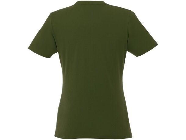Camiseta de manga corta para mujer ”Heros” Verde militar detalle 50
