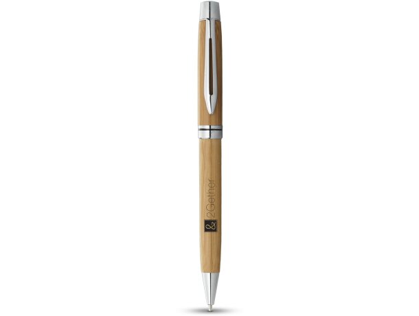 Bolígrafo de bambú con clip barato