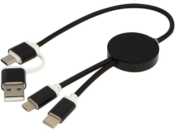 Cable 5 en 1 Alasia aluminio reciclado carga rápida Negro intenso detalle 6
