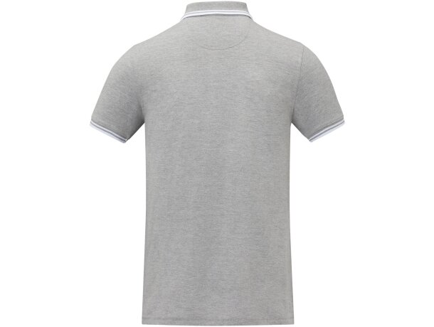 Polo de manga corta algodón BCI 200 g/m2 Elevate Life Gris mezcla detalle 10