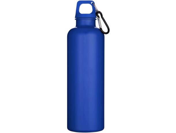 Botella Oregon 750ml con mosquetón en PET reciclado certificado Azul real detalle 4