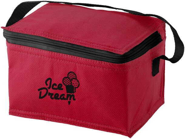 Bolsa térmica para 6 Latas no tejido Spectrum Rojo detalle 4