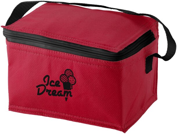 Bolsa isotérmica para 6 latas Rojo detalle 4