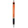 Bolígrafo de color liso con empuñadura de goma Turbo Naranja/negro intenso detalle 4