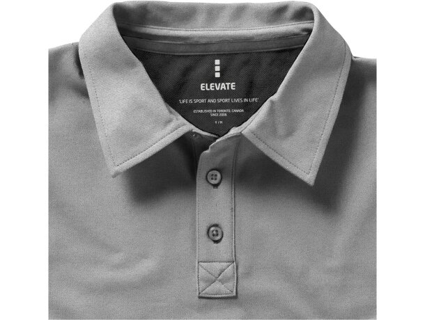 Polo manga corta hombre de elastano 200 g/m2 Markham Mezcla de grises detalle 19
