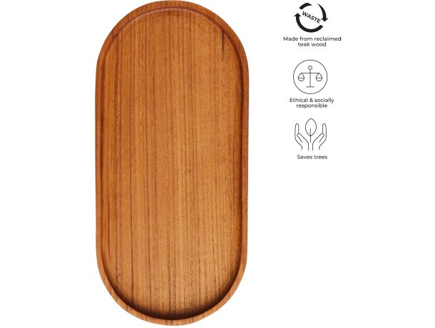 Bandeja madera teca reciclada artesanal Originalhome Madera detalle 3