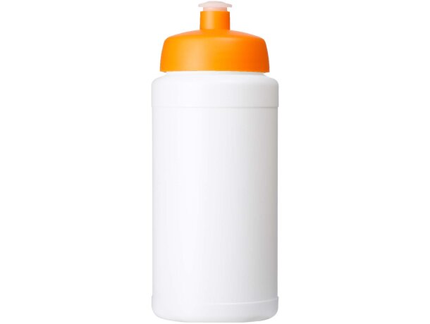 Bidón deportivo Baseline Rise 500ml con relieve moldeable Blanco/naranja detalle 19