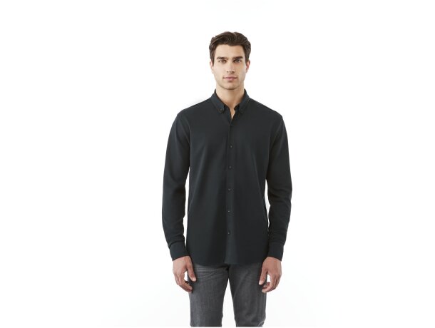 Camisa corporativa elastano 200 g/m2 Elevate Life Bigelow Azul claro detalle 10