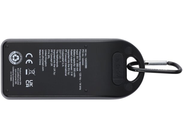 Altavoz bluetooth Omni de plástico reciclado certificado RCS Negro intenso detalle 3