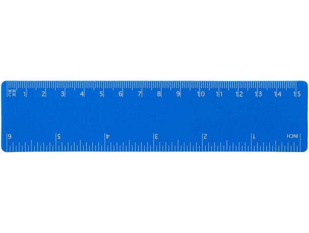 Regla de plástico flexible Rothko 15 cm con doble escala Azul detalle 26