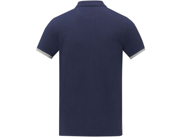 Polo de manga corta de dos tonos para hombre Morgan Azul marino detalle 6