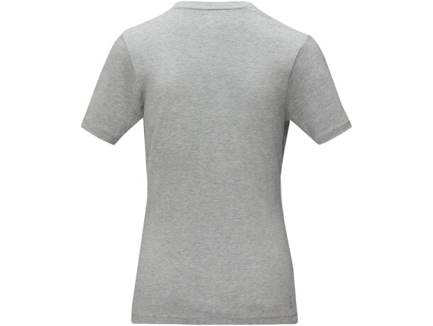 Camisetade manga corta orgánica para mujer Balfour Mezcla de grises detalle 36