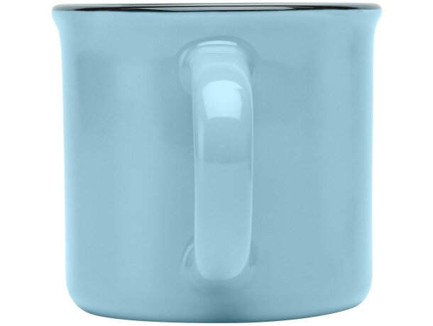 Taza cerámica Bari 240 ml diseño vintage acabado brillante Azul arrecife detalle 21