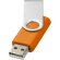 Memoria USB Rotate 2GB con protección giratoria de aluminio Naranja/plateado