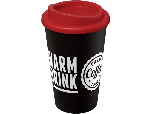 Vaso térmico Americano 350 ml con aislamiento de doble pared Negro intenso/rojo detalle 9
