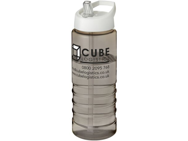 H2O Active® Treble Bidón deportivo con tapa con boquilla de 750 ml Carbón/blanco detalle 3
