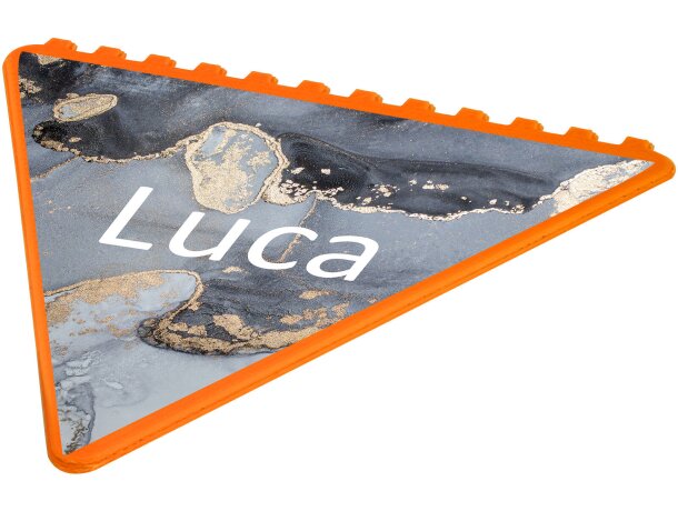 Rascador de hielo triangular Frosty de plástico reciclado Naranja detalle 17