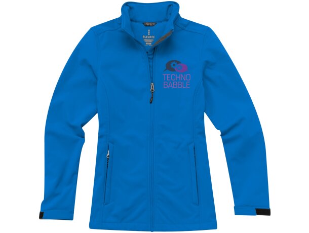 Chaqueta softshell de mujer Maxson impermeable transpirable Azul detalle 9