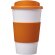 Vaso con aislamiento de 350 ml con agarradera Americano® Naranja/blanco detalle 3