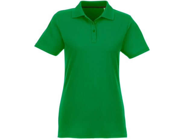 Polo de manga corta para mujer Helios Verde helecho detalle 48