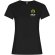 Camiseta mujer algodón orgánico entallada Golden Roly Negro intenso detalle 5