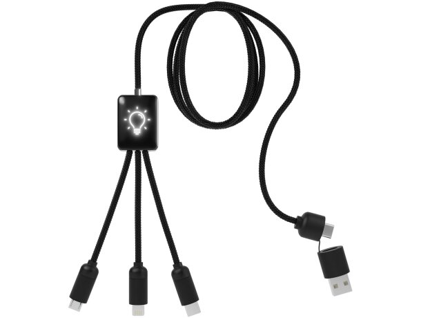 Cable de carga extensible 5 en 1 SCX.design C28 Azul/negro intenso detalle 10