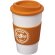 Vaso térmico 350ml con agarradera Americano Blanco/naranja detalle 45
