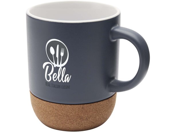 Taza cerámica Billie 300 ml con base de corcho Azul hielo detalle 7