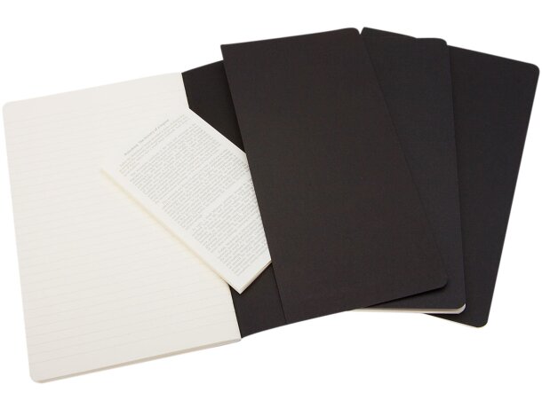 Libreta Cahier Journal rayada con tapa de cartón certificada FSC Negro intenso detalle 3