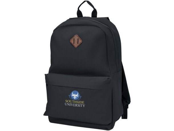 Mochila para portátil de 15 poliéster 600D correas ajustables Negro intenso detalle 3