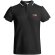 Polo deportivo manga corta infantil Tamil Roly poliéster reciclado Negro intenso/blanco detalle 10
