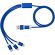 Cable de carga personalizado 100 cm con 5 conectores Versatile Azul real detalle 6