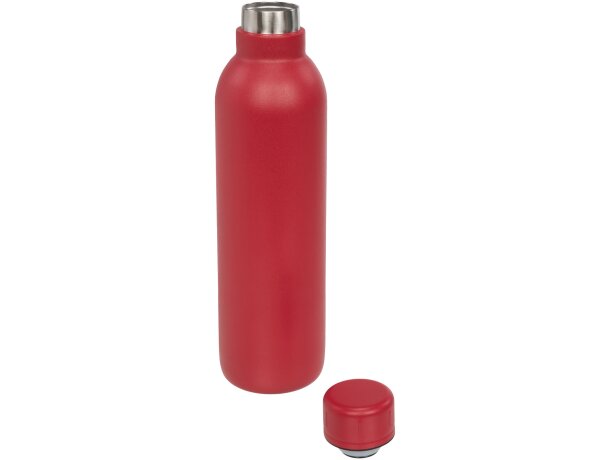 Botella termo con logo con tapa de rosca en acero inoxidable Thor Rojo detalle 40