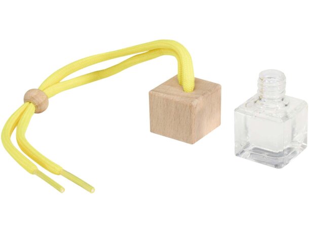 Ambientador de coche Ono en vidrio borosilicato y madera de haya Amarillo detalle 12