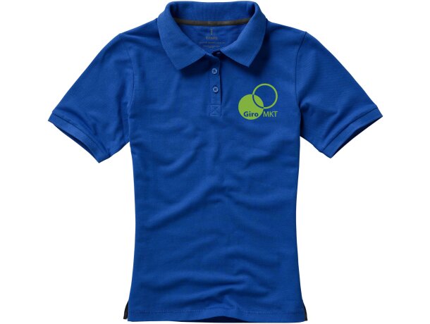 Polo de mujer barato en algodón 200 g/m2 Elevate Life Calgary Azul detalle 34