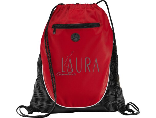 Mochila con cuerdas con lateral de rejilla grabada