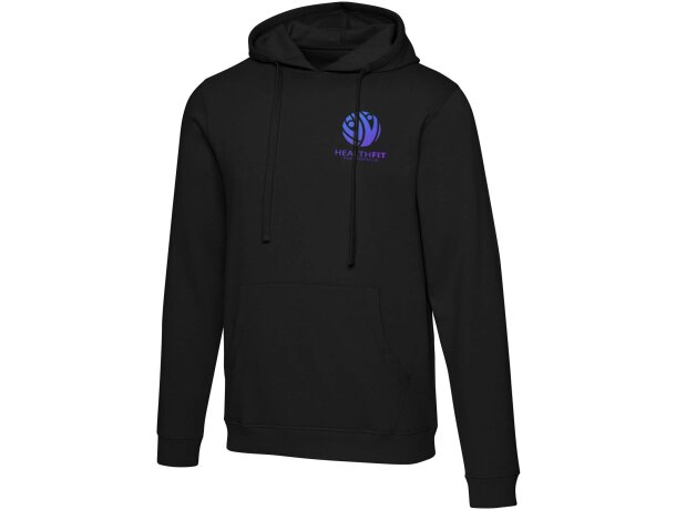 Sudadera con capucha unisex Spinel algodón orgánico certificado Negro intenso detalle 1