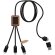 Cable de carga 5 en 1 de PET reciclado SCX.design C38 Negro intenso/madera detalle 8