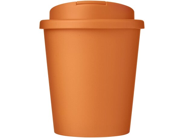 Vaso de plástico pp antigoteo 250ml Naranja detalle 4