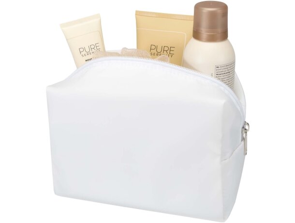Bolsa de aseo Muse en RPET certificado GRS Blanco roto detalle 6