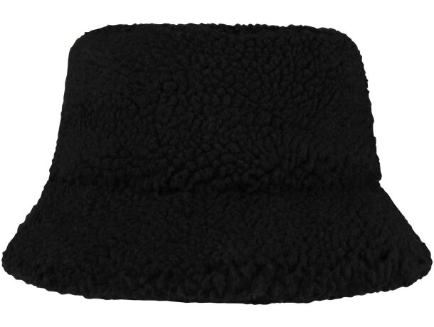 Gorro sherpa Baru bordado corporativo en poliéster afelpado Negro intenso detalle 2