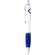 Bolígrafo blanco con grip de colores Blanco/azul real detalle 1