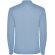 Polo manga larga hombre Estrella Roly 100% algodón piqué Azul celeste detalle 18